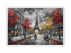 Eiffel Tower Paris Street Canvas Art Print
