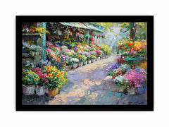 Flower Market Canvas Art Print