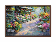 Flower Market Canvas Art Print