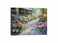 Flower Market Canvas Art Print