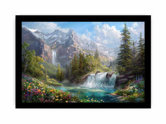 Mountain Waterfall Canvas Art Print