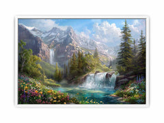 Mountain Waterfall Canvas Art Print