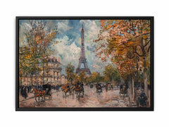 Vintage Eiffel Tower canvas painting