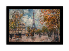 Vintage Eiffel Tower canvas painting