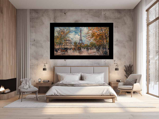 Vintage Eiffel Tower canvas painting