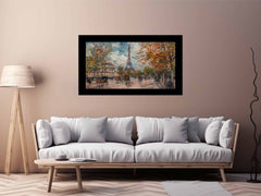 Vintage Eiffel Tower canvas painting