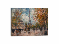 Vintage Eiffel Tower canvas painting