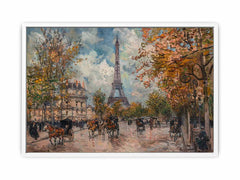 Vintage Eiffel Tower canvas painting