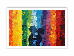 LGBT Rainbow Love Canvas Art Print