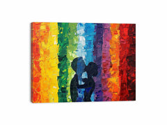 LGBT Rainbow Love Canvas Art Print