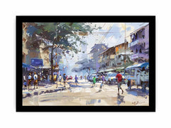 Streets in Nairobi watercolour painting