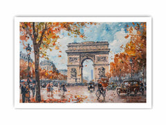Arc De Triomphe Paris Canvas Painting