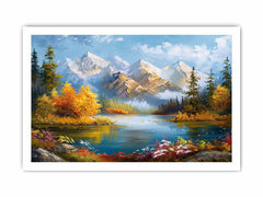 Forest Lake Canvas Art Print Artowrk