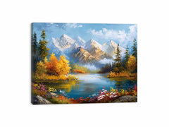 Forest Lake Canvas Art Print Artowrk