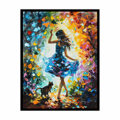 Dance With My Cat Canvas Art Print