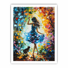 Dance With My Cat Canvas Art Print