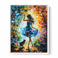 Dance With My Cat Canvas Art Print