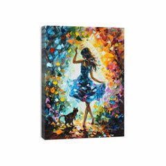 Dance With My Cat Canvas Art Print