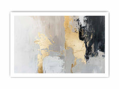 Black Gold Abstract Canvas Painting