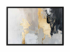Black Gold Abstract Canvas Painting