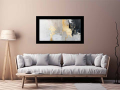 Black Gold Abstract Canvas Painting