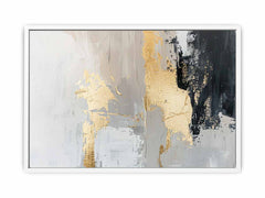 Black Gold Abstract Canvas Painting