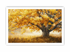 Golden Tree Canvas Painting