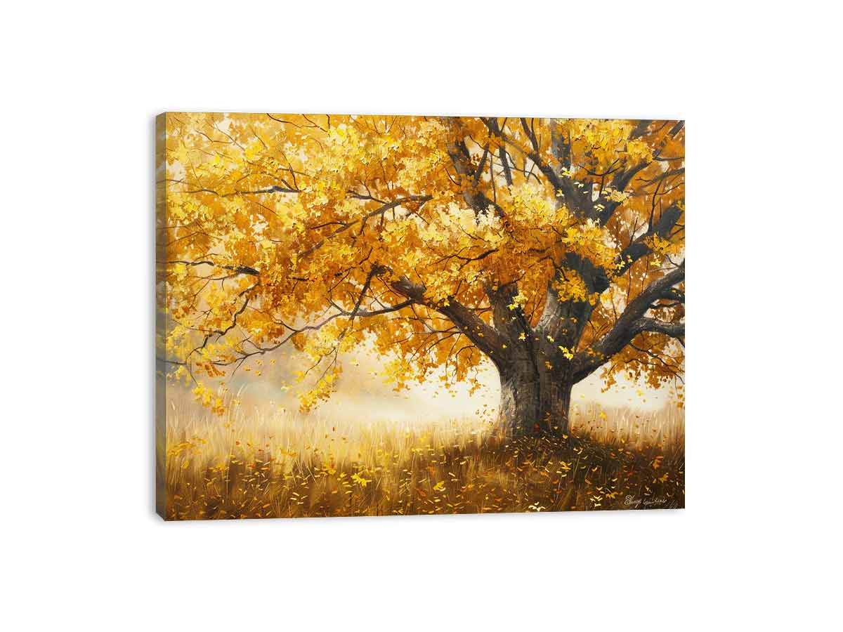 Golden Tree Canvas Painting