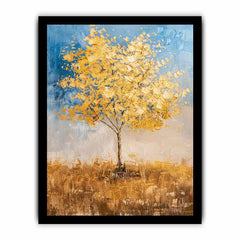 Gold Tree Painting Canvas Art Print