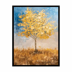 Gold Tree Painting Canvas Art Print
