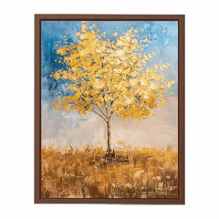Gold Tree Painting Canvas Art Print