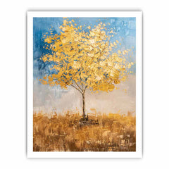 Gold Tree Painting Canvas Art Print