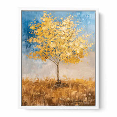 Gold Tree Painting Canvas Art Print