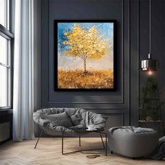 Gold Tree Painting Canvas Art Print
