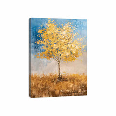 Gold Tree Painting Canvas Art Print