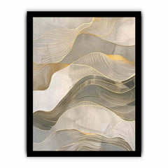 Gold Waves Canvas Painting