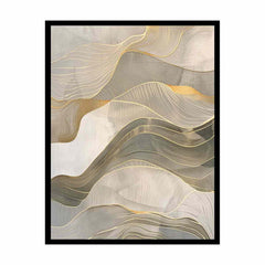 Gold Waves Canvas Painting