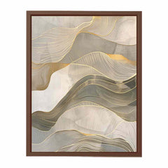 Gold Waves Canvas Painting