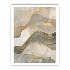 Gold Waves Canvas Painting