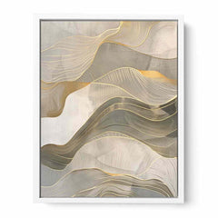 Gold Waves Canvas Painting