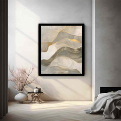 Gold Waves Canvas Painting