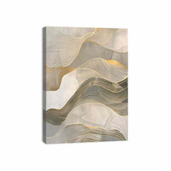 Gold Waves Canvas Painting