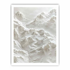 Textured Snow Mountian Painting