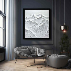 Snow Mountian Texture Art  Painting