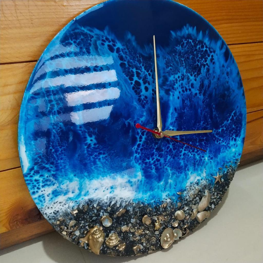 Ocean Theme Resin Wall Clock