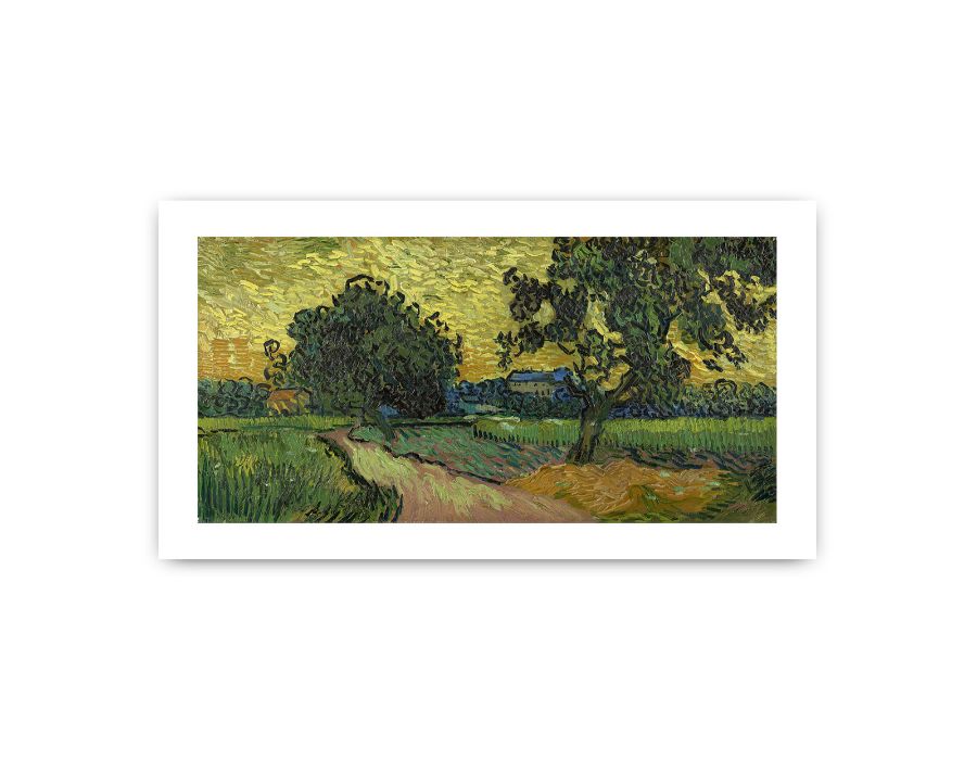 Landscape At Twilight By Van Gogh Framed Print