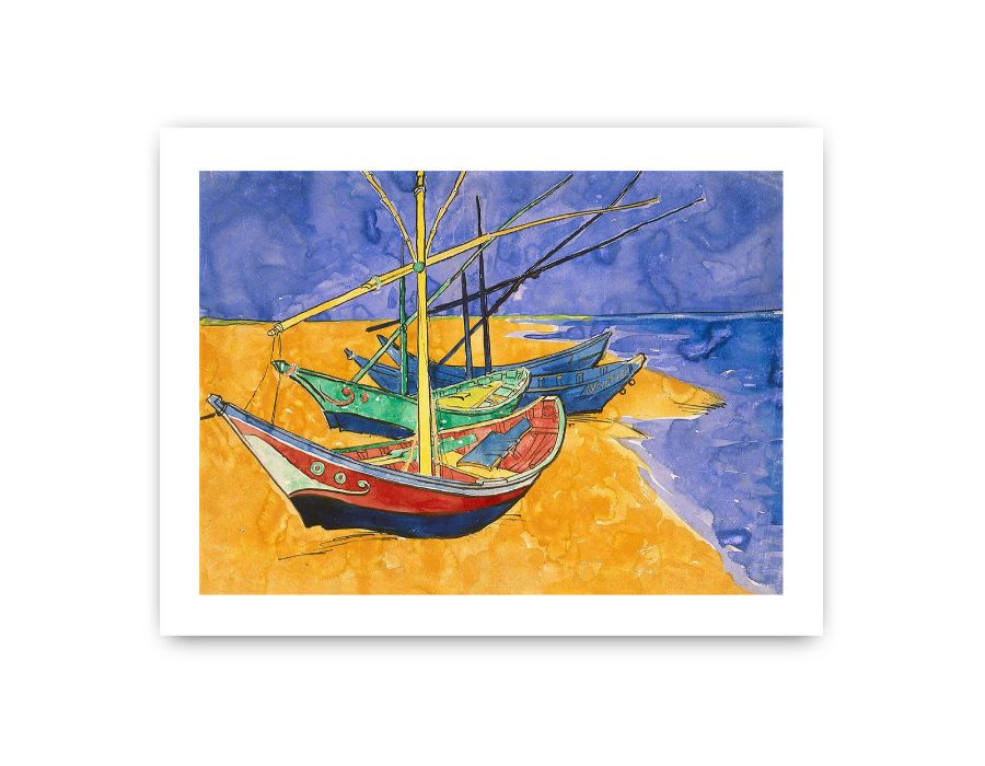 Fishing Boats By Van Gogh Framed Print Framed Print