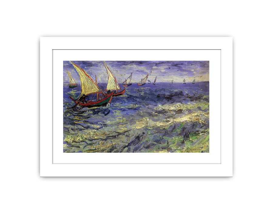 Boats Painting by Van Gogh Framed Print