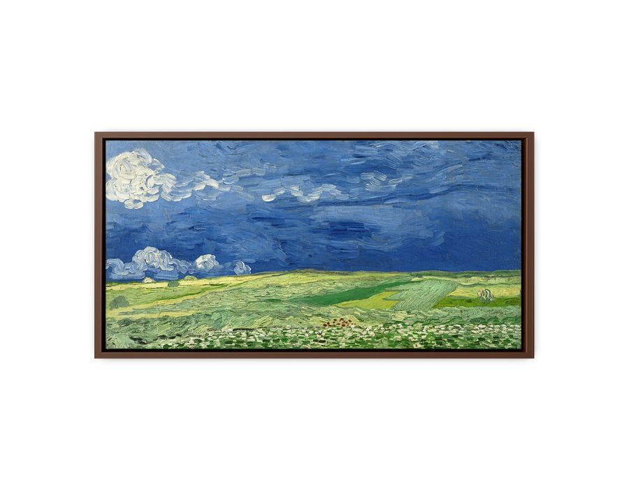 Wheatfield under thunderclouds Canvas Print