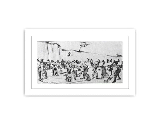 Sand Diggers in Dekkersduin near The Hague Framed Print
